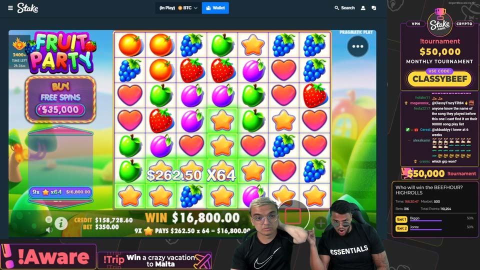 ClassyBeef playing on Twitch at Stake Casino