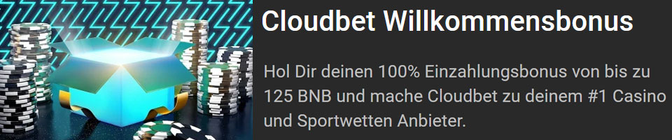 Cloudbet Bonus Banner in BNB