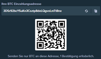 Stake einzahlen mit QR Code