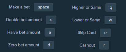 Stake HiLo Hotkeys