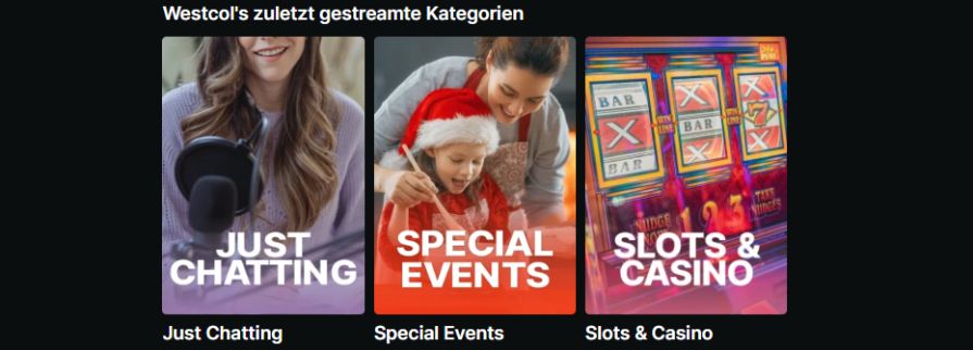 Westcol Streaming Kategorien