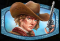 wild west bounty cowgirl blau